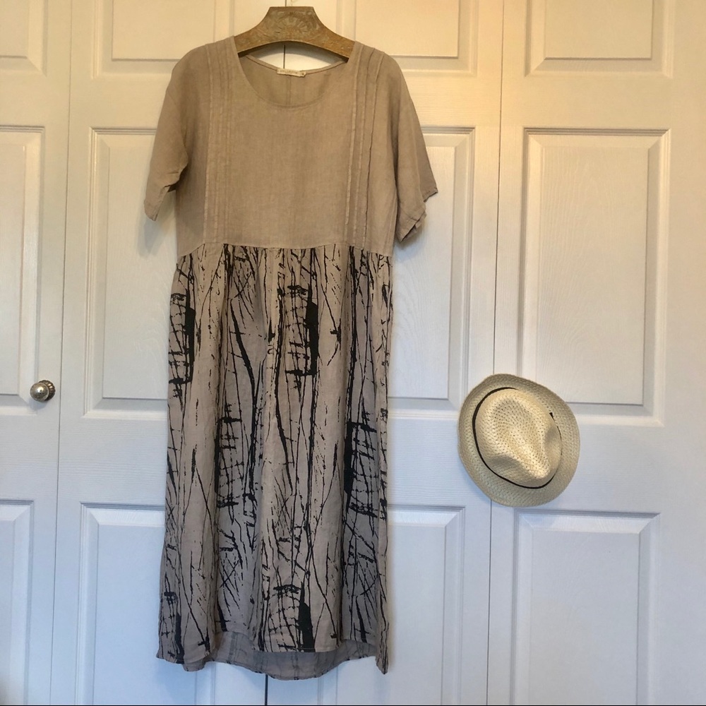🔆Linen midi summer dress